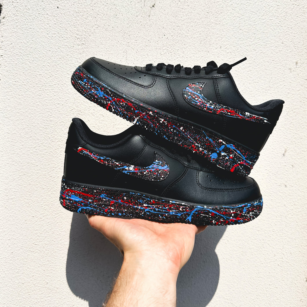 Splatter Sole & Swoosh Black AF1 (any 3 colors)