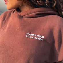 Load image into Gallery viewer, &#39;CREATIVE MINDS ART CLUB&#39; HOODIE BROWN
