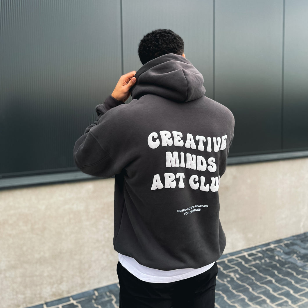 'CREATIVE MINDS ART CLUB' HOODIE GREY